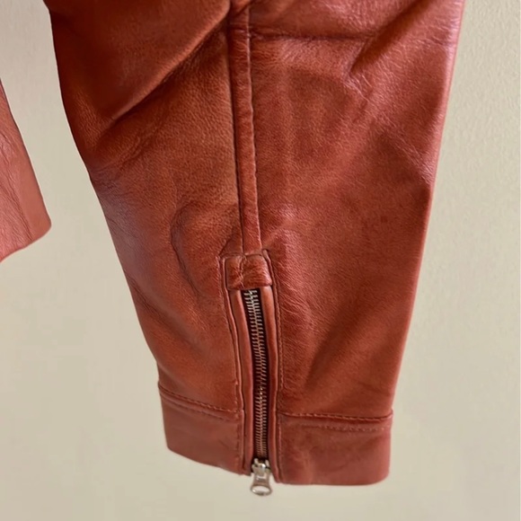 Decrum Leather Jacket Sz Medium Carrie Tan New With Tags - Picture 7 of 12